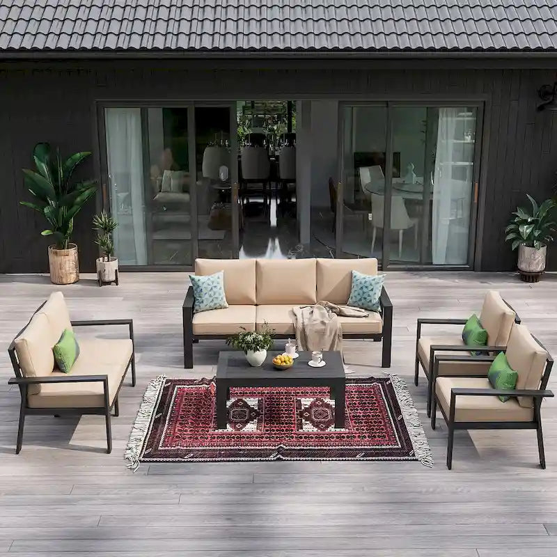 5-Piece Sectional Conversation Set with Coffee Table