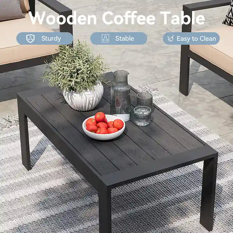 5-Piece Sectional Conversation Set with Coffee Table