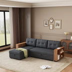 GDFStudio - Vinnas Convertible Sectional Sofa with Pull-Out Bed and Hidden Storage Chaise