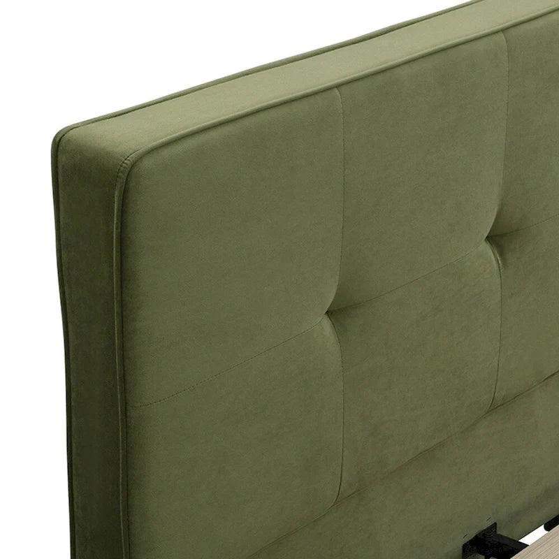 King Size Velvet Bed Frames Upholstered Platform Bed