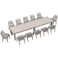 PURPLE LEAF Dining Set Patio Metal Rectangular Table and Wicker Rattan Chairs for Outside Porch Modern Outdoor Furniture Sets