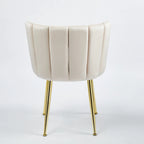 Velvet Dining Chairs with Gold Legs (Set of 2)