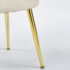 Velvet Dining Chairs with Gold Legs (Set of 2)