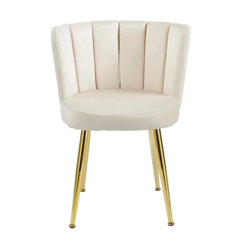 Velvet Dining Chairs with Gold Legs (Set of 2)