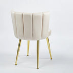 Velvet Dining Chairs with Gold Legs (Set of 2)
