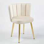 Velvet Dining Chairs with Gold Legs (Set of 2)