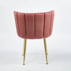 Velvet Dining Chairs with Gold Legs (Set of 2)