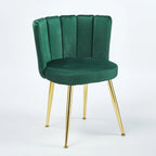 Velvet Dining Chairs with Gold Legs (Set of 2)