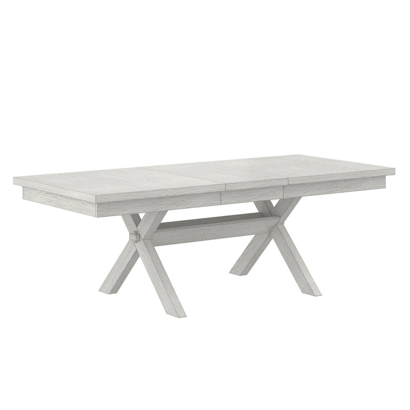 VECELO Set tavolo da pranzo con panca, tavolo da pranzo rettangolare allungabile in legno massello e 4 sedie da pranzo in legno massello