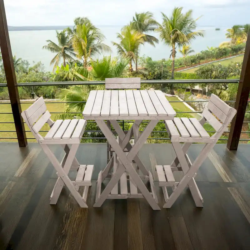 Set bar pieghevole da esterno a 3 pezzi completamente assemblato per tutte le stagioni Key West