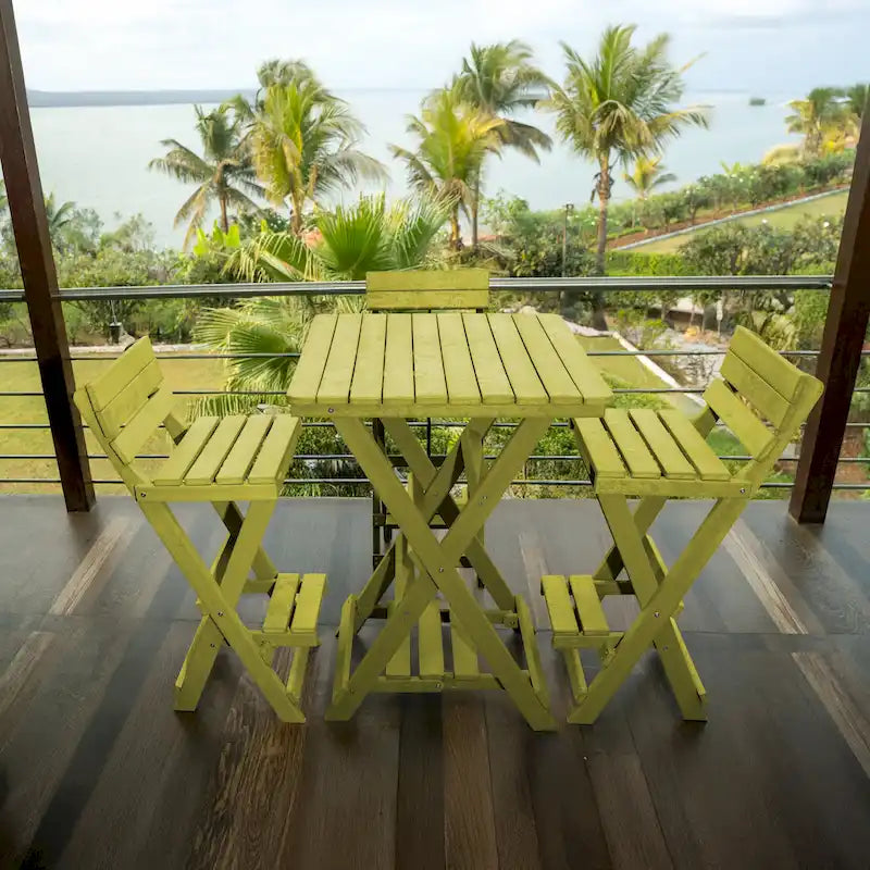 Set bar pieghevole da esterno a 3 pezzi completamente assemblato per tutte le stagioni Key West