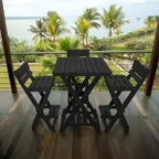 Set bar pieghevole da esterno a 3 pezzi completamente assemblato per tutte le stagioni Key West
