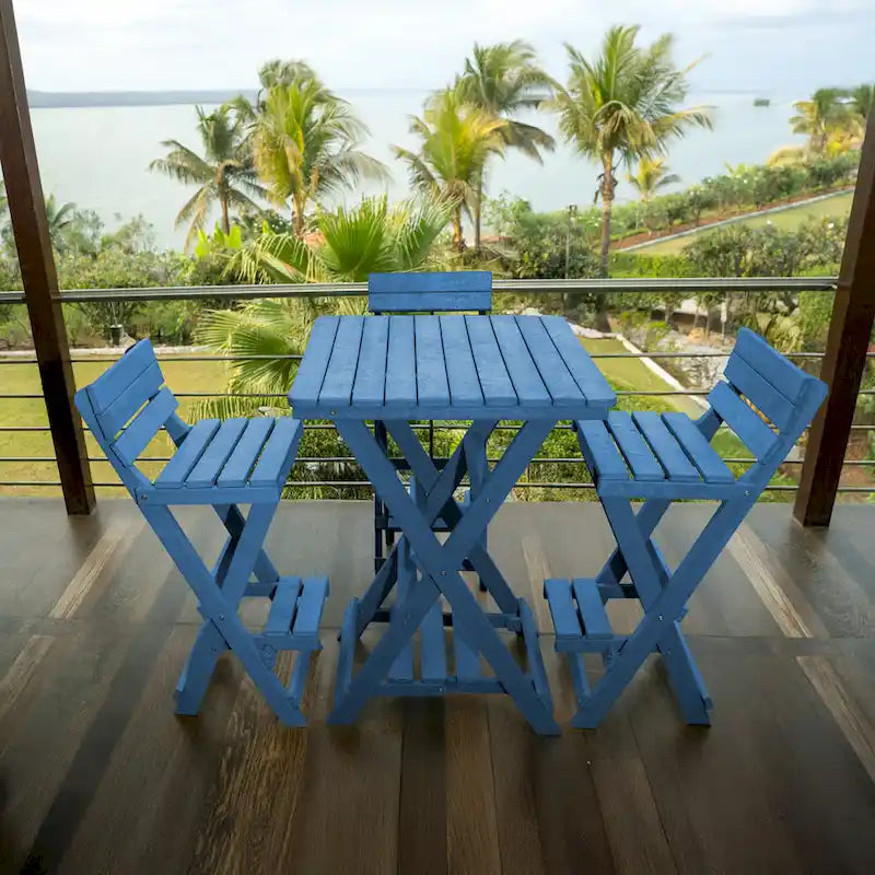Set bar pieghevole da esterno a 3 pezzi completamente assemblato per tutte le stagioni Key West