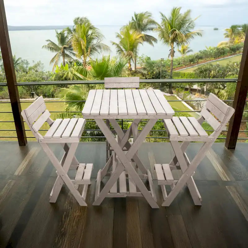 Set bar pieghevole da esterno a 3 pezzi completamente assemblato per tutte le stagioni Key West