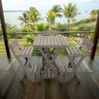 Set bar pieghevole da esterno a 3 pezzi completamente assemblato per tutte le stagioni Key West