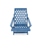 Aspen Fully Assembled All-Weather Outdoor Folding Lounge Chair and Table Set - 3-piece
