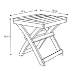 Aspen Fully Assembled All-Weather Outdoor Folding Lounge Chair and Table Set - 3-piece