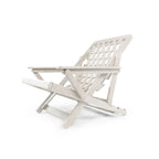 Aspen Fully Assembled All-Weather Outdoor Folding Lounge Chair and Table Set - 3-piece