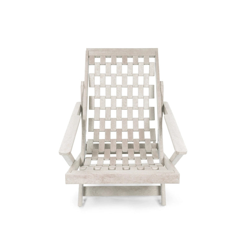 Aspen Fully Assembled All-Weather Outdoor Folding Lounge Chair and Table Set - 3-piece