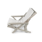 Aspen Fully Assembled All-Weather Outdoor Folding Lounge Chair and Table Set - 3-piece