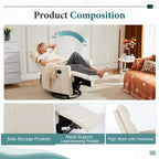 Manual Recliner Chair with Swivel & Glide