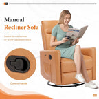 Manual Recliner Chair with Swivel & Glide