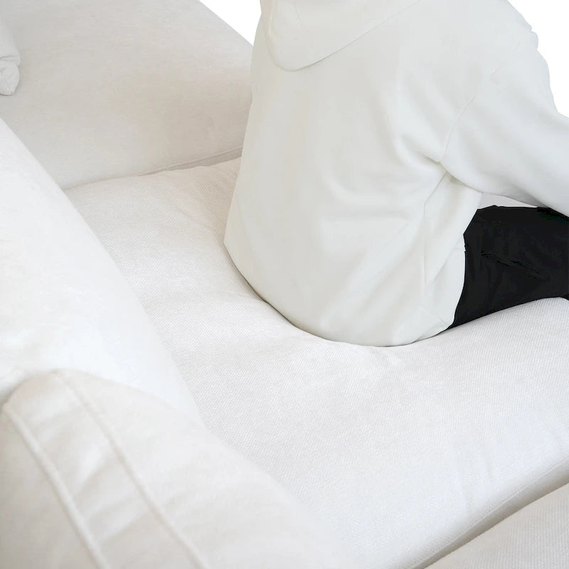 Large Linen Corner Sectional Sofa Couch for Living Room Set