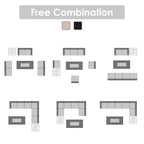6 - Person Outdoor Sectional Seating Group with Fire Pit