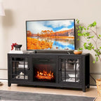 Costway 58 Inches Fireplace TV Stand for TVs up to 65 Inches with - 58 x 16 x 25