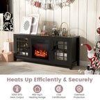 Costway 58 Inches Fireplace TV Stand for TVs up to 65 Inches with - 58 x 16 x 25