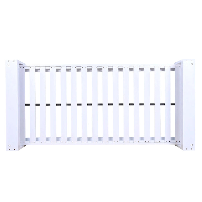 Twin Size Porch Swing Bed Patio Acacia Wood Swing Frame with Hemp Ropes