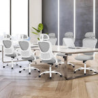 Office Computer Desk Chair, Ergonomic High-Back Mesh Rolling Work Chairs with Wheels &Adjustable Headrests, Comfy Flip-up Arms