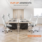Office Computer Desk Chair, Ergonomic High-Back Mesh Rolling Work Chairs with Wheels &Adjustable Headrests, Comfy Flip-up Arms
