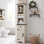 Farmhouse Slim Bathroom Storage Cabinet, 68 Tall Storage Cabinet