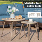 MAISON ARTS 8-Piece Outdoor Sectional Sofa Set Wicker Conversation Set with Thick Cushion and 2 Round Table