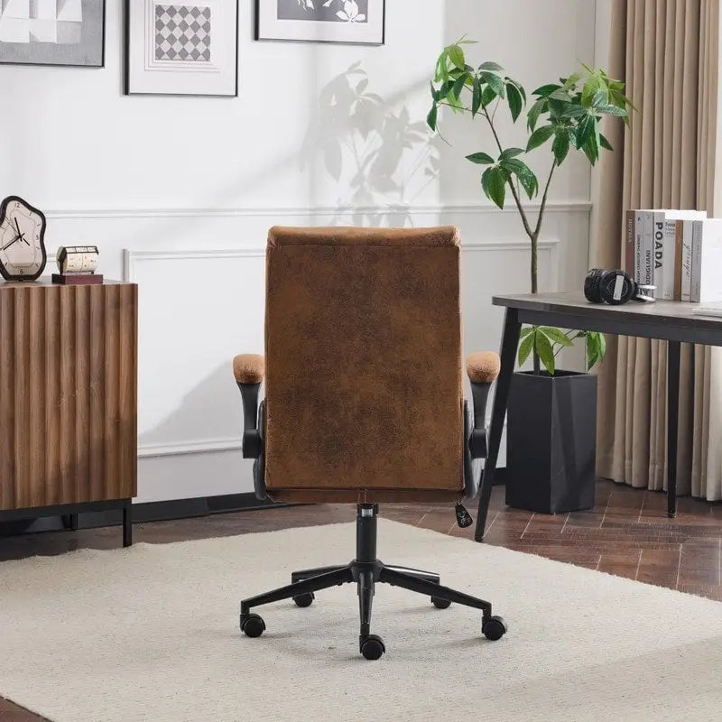 28W Mid-Back Swivel Office Chair Task Chair With Adjustable Arms - N/A