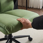 28W Mid-Back Swivel Office Chair Task Chair With Adjustable Arms - N/A