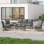 6-Piece Patio Sofa Furniture Set Outdoor Seating Group with Cushions