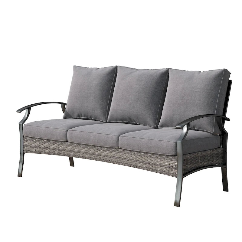 6-Piece Patio Sofa Furniture Set Outdoor Seating Group with Cushions