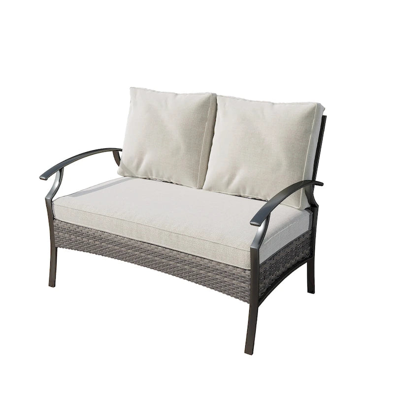 6-Piece Patio Sofa Furniture Set Outdoor Seating Group with Cushions