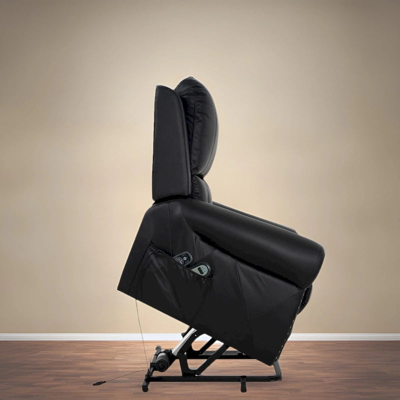 Luxury Air Leather Power Lift Recliner Chair with Heat & Massage  Perfect for Elderly Assistance