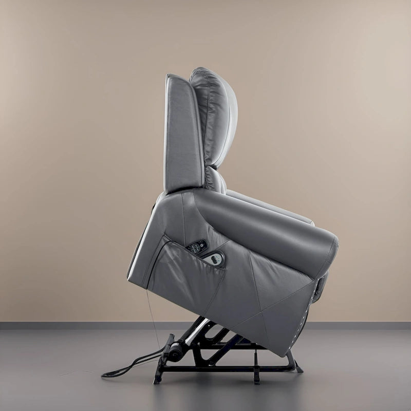 Luxury Air Leather Power Lift Recliner Chair with Heat & Massage  Perfect for Elderly Assistance