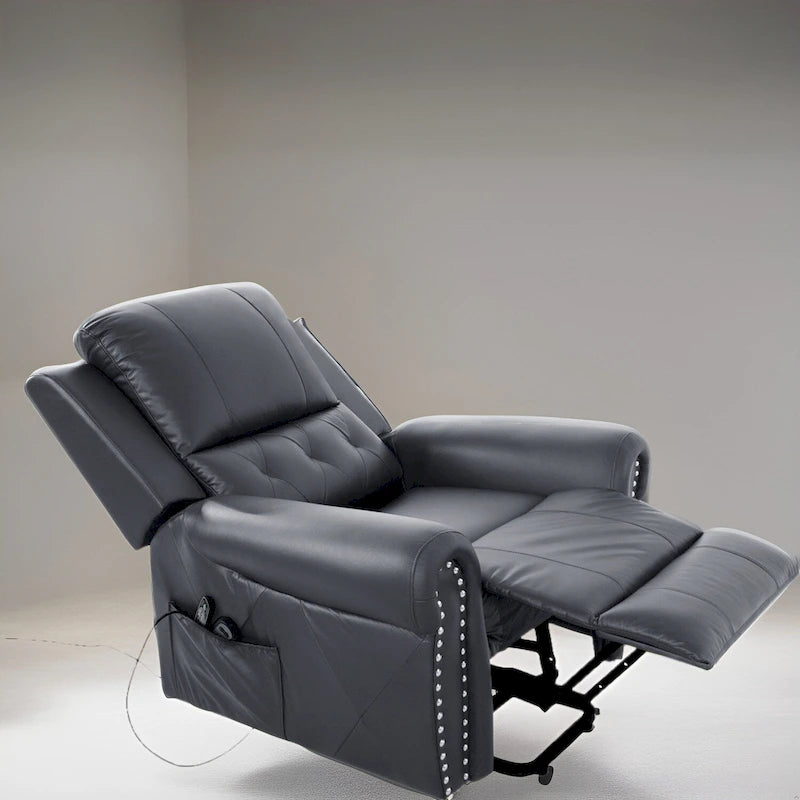 Luxury Air Leather Power Lift Recliner Chair with Heat & Massage  Perfect for Elderly Assistance