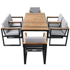 Modern 7 Pieces Outdoor Dining Set with Removable Cushions, Patio Dining Table and Chair Set for Patio, Backyard 7 Pack