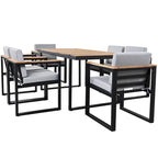 Modern 7 Pieces Outdoor Dining Set with Removable Cushions, Patio Dining Table and Chair Set for Patio, Backyard 7 Pack