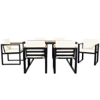 Modern 7 Pieces Outdoor Dining Set with Removable Cushions, Patio Dining Table and Chair Set for Patio, Backyard 7 Pack