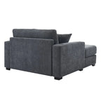 Chaise longue oversize in ciniglia, divano letto a poltrona 39,7/43,5/55 con cuscini, stazione di ricarica e portabicchieri