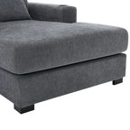 Chaise longue oversize in ciniglia, divano letto a poltrona 39,7/43,5/55 con cuscini, stazione di ricarica e portabicchieri