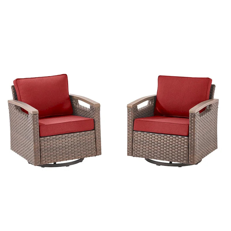 Pocassy Outdoor Patio Sofa Chair Ottoman Table Furniture Set