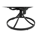 7-Piece Outdoor Patio Steel Dining Set with 59 Rectangular Table, 2 Swivel Rocker & 4 Armchairs, and Rattan Backrest